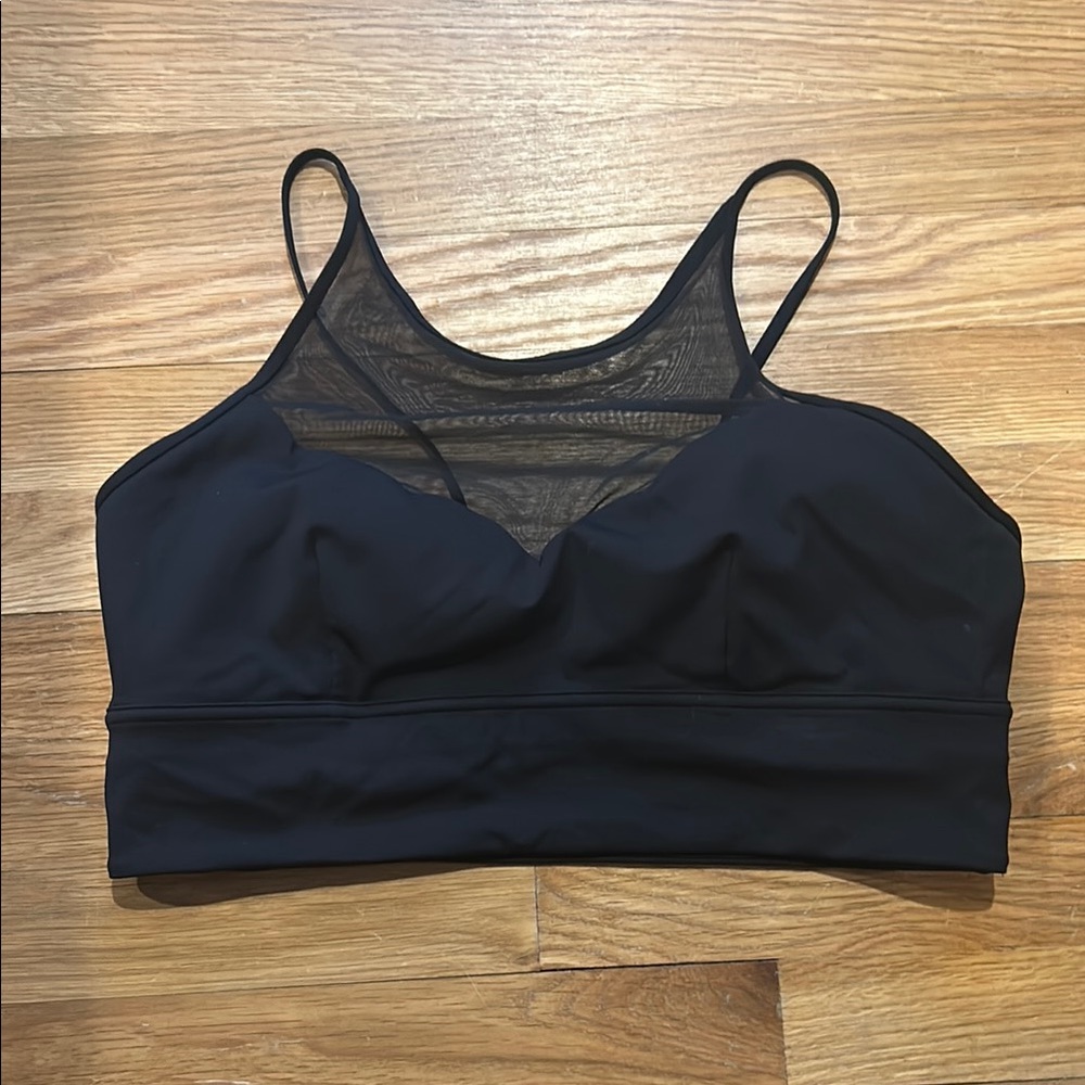 Lululemon Black sports top with mesh